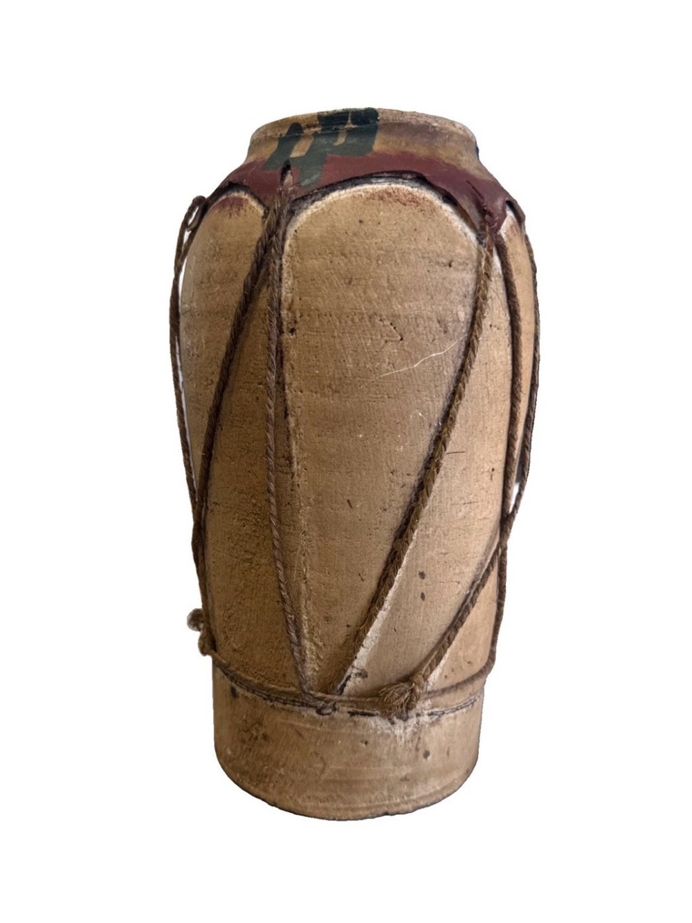 VTG Southwestern Hand-painted Hide Clay Vase